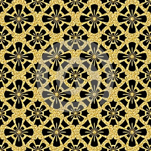 Golden black seamless pattern for decorative design, glitter shimmer shiny truthful background