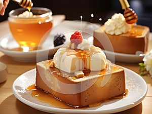 Golden Bliss: Irresistible Honey Toast Delight