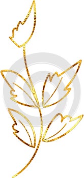 Golden Bloom - A Digital Painting of Floral Doodle Art Piece