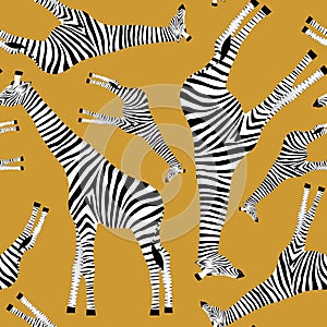 Golden blue background with giraffes who want to be zebras
