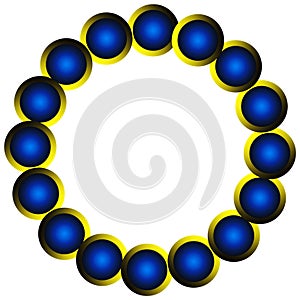 Golden and blue frame, Vector