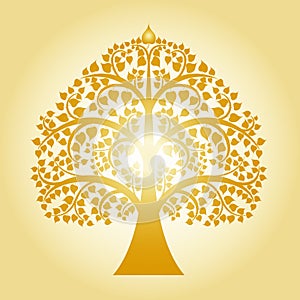 Golden bodhi tree