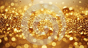 Golden Bokeh Abstract Light Background