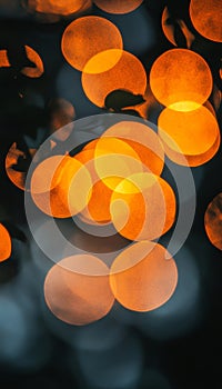 Golden Bokeh Background, Festive Lights, Abstract Pattern. Perfect Backdrop Design Elements