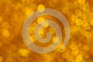 Golden Bokeh Circles in Transparency