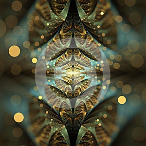 Golden Bokeh Elliptic Split fractal