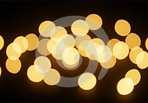 Golden Bokeh Light Abstract Background