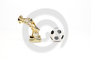 Golden boot for football photo