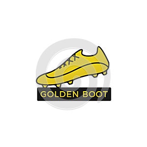 Golden boot icon vector illustration. top goal scorer symbol photo