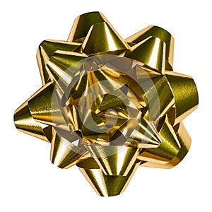 Golden bow (clipping path included)