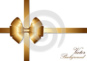 Golden bow ribbon design.