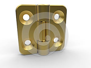 Golden brass hinge