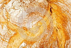 Golden Bread Crust Texture Background