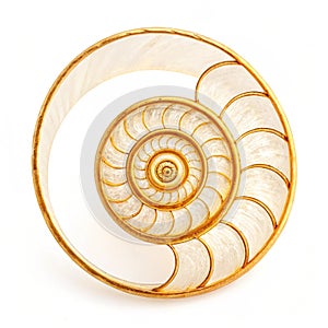 Golden bright spiral photo