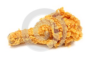 Golden brown fried chicken drumsticks. photo