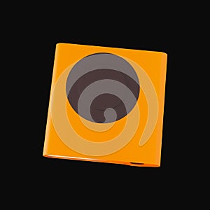 Golden And Brown IPod Shuffle 3D Icon On Black