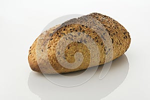 Golden Brown Sourdough Bread on White Background Shot in Studio