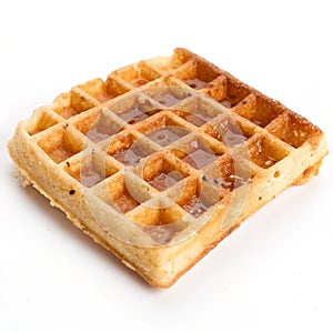 Waffle isolated on white background photo