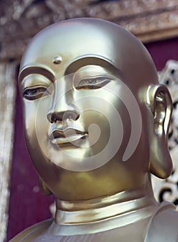A Golden Budai, Wat Phra That Doi Kham Temple, Chiang Mai, Thailand photo
