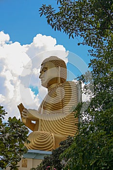 Golden Buddah statue at Dambulla, Sri Lanka