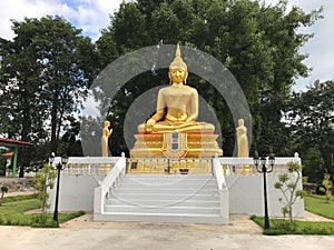 Golden buddha in Amphoe Sai Yok photo