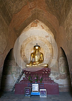 Golden Buddha in Burmese Temple