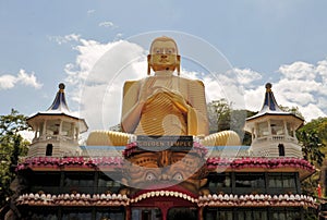 Golden Buddha of Dambulla, Sri Lanka. photo