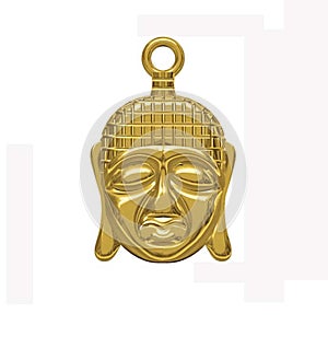 Golden Buddha Ear Ring Ornament