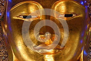 Golden buddha face