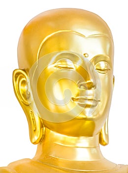 Golden buddha face.