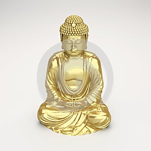 Golden buddha figurine