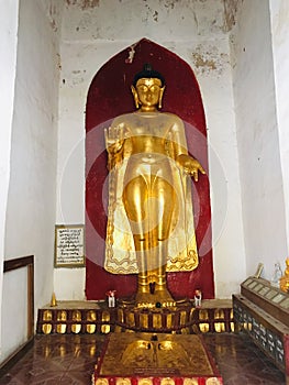 Golden Buddha image at Shwezigon Pagoda, Myanmar