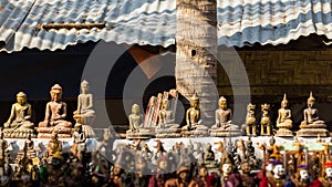 Golden buddha image for souvenir in myanmar