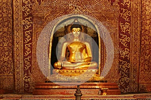 Golden Buddha Image at Wat Pra Sing Temple