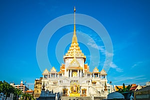 Facade of Wat Traimit in Bangkok, thailand photo