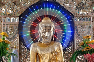 Golden Buddha on pagoda in Kuthodaw temple,Myanmar.