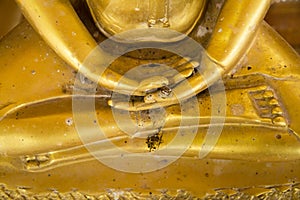 Golden Buddha Statue in Bodhgaya Stupa or Phuthakaya Pagoda at S