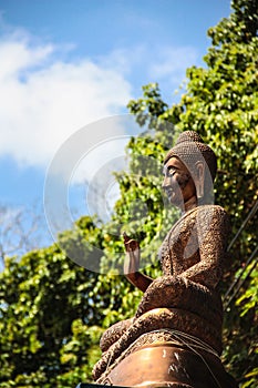 Golden Buddha Statue Head