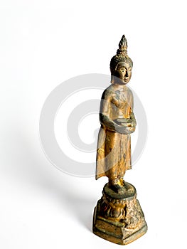 Golden Buddha Statue isolate on white