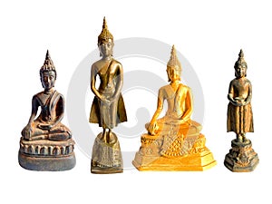 Golden Buddha Statue isolate on white background