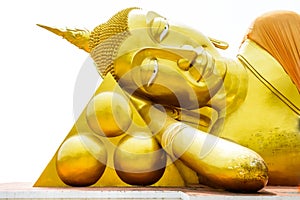 Golden buddha statue isolated