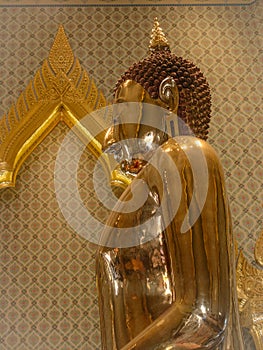 Golden Buddha statue in Phra Maha Mondop | Wat Traimit , Bangkok
