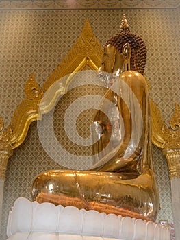 Golden Buddha statue in Phra Maha Mondop | Wat Traimit , Bangkok