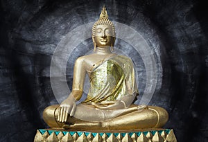Golden Buddha statue in Sara Buri, Thailand