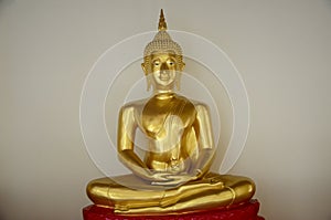 Golden Buddha statue at Sothon Wararam Temple, Chachoengsao Province