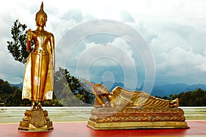 Golden Buddha statue in Thailand