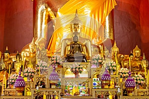 Golden Buddha (statue) at Wat Phra Singh, Chiang Mai , Thailand