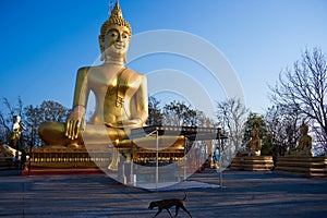 Golden Buddha Statue, Wat Phra Yai, Pattaya photo