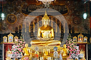 Golden Buddha in the temple Thailand