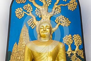 Golden Buddha at the World Peace Pagoda in Pokhara